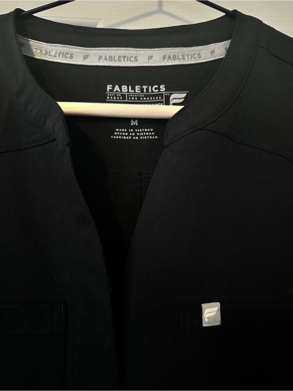Fabletics Black Utility Scrub Jumpsuit with Gray Drawstring - Picture 9 of 11